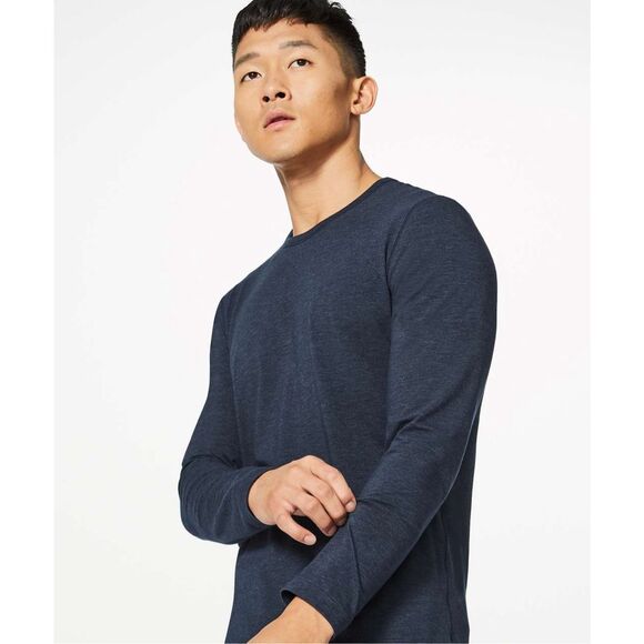 Lululemon 5 Year Basic Long Sleeve Mens sz medium navy blue - Picture 1 of 7